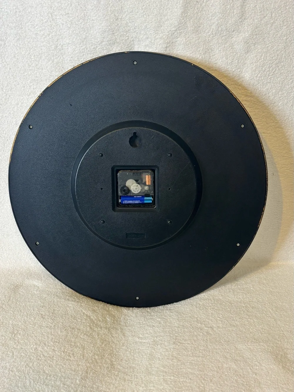 Decorative Blue Fruit-Motif Wall Clock with Roman Numerals